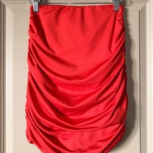 Stretchy Red Mini Skirt
